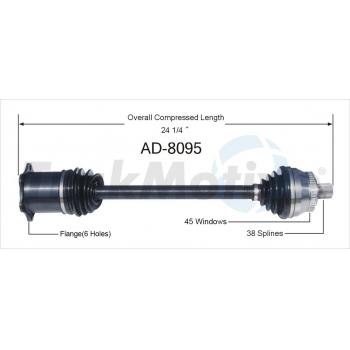 TrakMotive AD8095 CV Axle Shaft product image 1 of 3