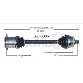 TrakMotive AD8096 CV Axle Shaft product image 1 of 3