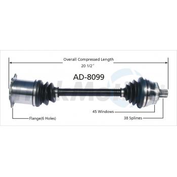 TrakMotive AD8099 CV Axle Shaft product image 1 of 3