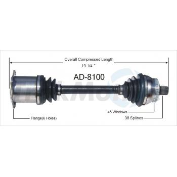 TrakMotive AD8100 CV Axle Shaft product image 1 of 3
