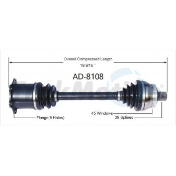 TrakMotive AD8108 CV Axle Shaft product image 1 of 3