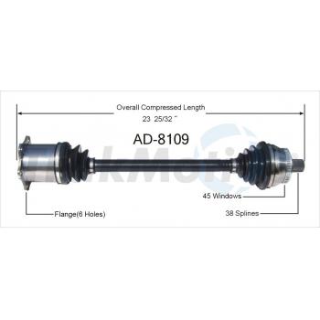 TrakMotive AD8109 CV Axle Shaft product image 1 of 3