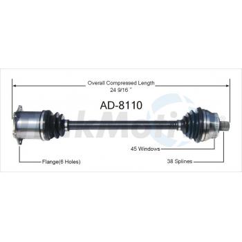TrakMotive AD8110 - CV Axle Shaft TrakMotive AD8110 CV Axle Shaft product image 1 of 3