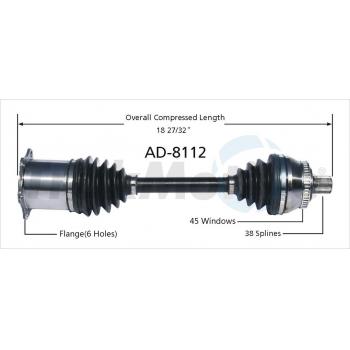 TrakMotive AD8112 - CV Axle Shaft TrakMotive AD8112 CV Axle Shaft product image 1 of 3