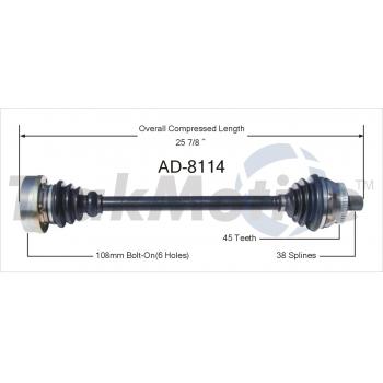 TrakMotive AD8114 - CV Axle Shaft TrakMotive AD8114 CV Axle Shaft product image 1 of 3