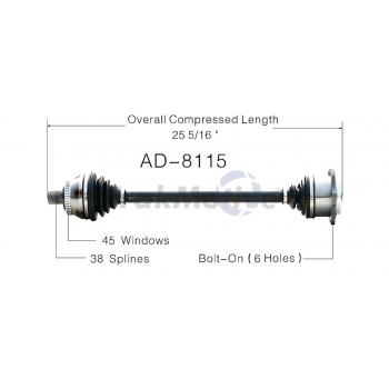 TrakMotive AD8115 - CV Axle Shaft TrakMotive AD8115 CV Axle Shaft product image 1 of 3
