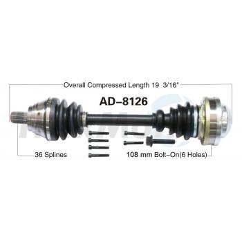 TrakMotive AD8126 CV Axle Shaft product image 1 of 3