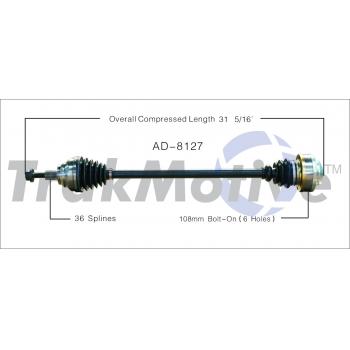 TrakMotive AD8127 - CV Axle Shaft TrakMotive AD8127 CV Axle Shaft product image 1 of 3