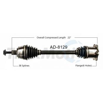 TrakMotive AD8129 CV Axle Shaft product image 1 of 3