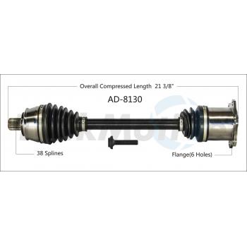TrakMotive AD8130 - CV Axle Shaft TrakMotive AD8130 CV Axle Shaft product image 1 of 3