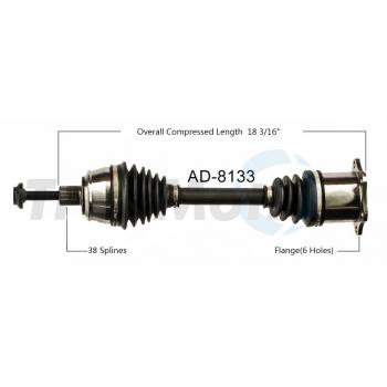 TrakMotive AD8133 - CV Axle Shaft TrakMotive AD8133 CV Axle Shaft product image 1 of 3
