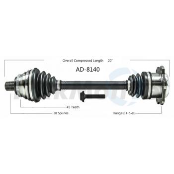 TrakMotive AD8140 CV Axle Shaft product image 1 of 3