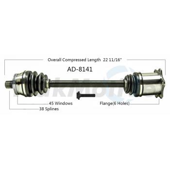TrakMotive AD8141 CV Axle Shaft product image 1 of 3