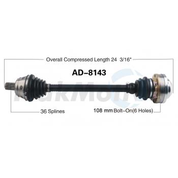 TrakMotive AD8143 CV Axle Shaft product image 1 of 3