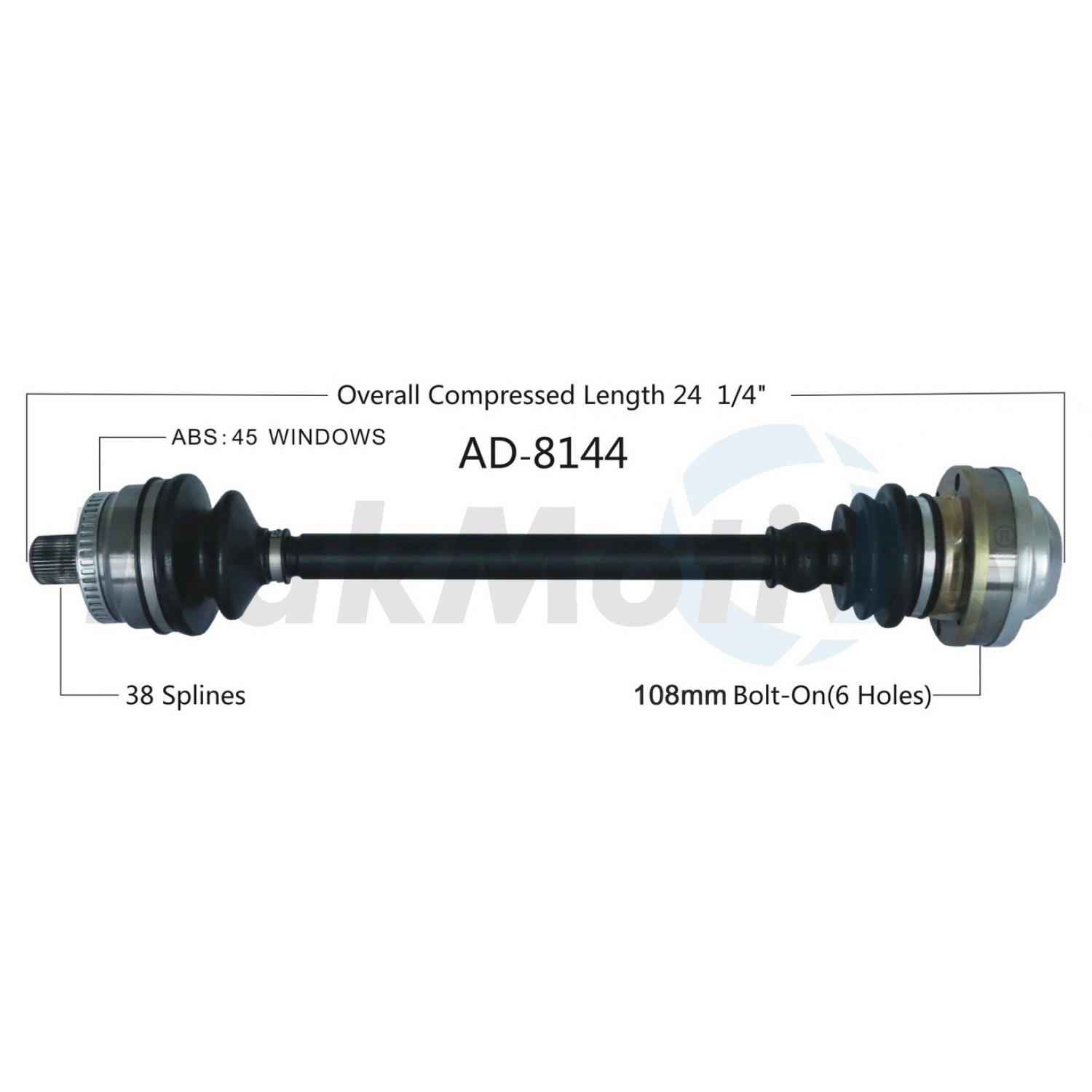 TrakMotive AD8144 CV Axle Shaft product image 1 of 3
