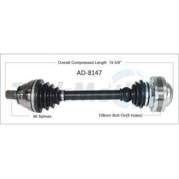 TrakMotive AD8147 - CV Axle Shaft TrakMotive AD8147 CV Axle Shaft product image 1 of 3