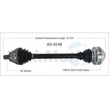TrakMotive AD8148 CV Axle Shaft product image 1 of 3