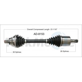 TrakMotive AD8153 CV Axle Shaft product image 1 of 3