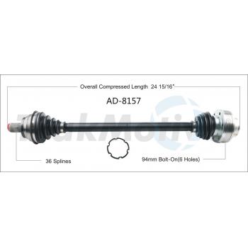 TrakMotive AD8157 - CV Axle Shaft TrakMotive AD8157 CV Axle Shaft product image 1 of 3
