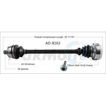 TrakMotive AD8163 CV Axle Shaft product image 1 of 3