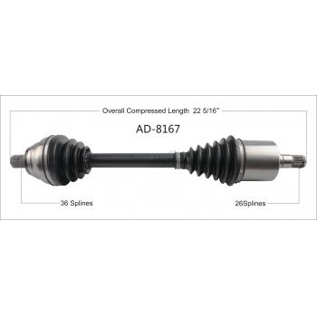 TrakMotive AD8167 CV Axle Shaft product image 1 of 3