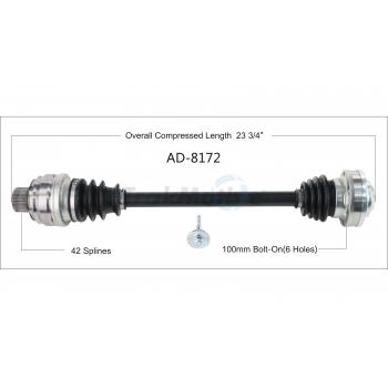 TrakMotive AD8172 CV Axle Shaft product image 1 of 3