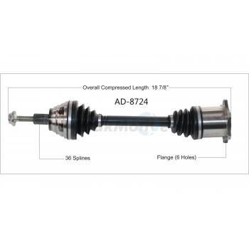 TrakMotive AD8724 CV Axle Shaft product image 1 of 3