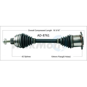 TrakMotive AD8761 - CV Axle Shaft TrakMotive AD8761 CV Axle Shaft product image 1 of 3