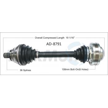 TrakMotive AD8791 - CV Axle Shaft TrakMotive AD8791 CV Axle Shaft product image 1 of 3
