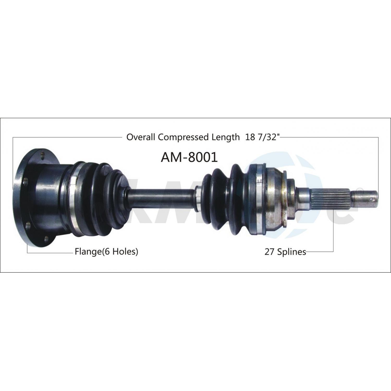 TrakMotive AM8001 CV Axle Shaft product image 1 of 3