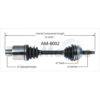 TrakMotive AM8002 - CV Axle Shaft TrakMotive AM8002 CV Axle Shaft product image 1 of 3