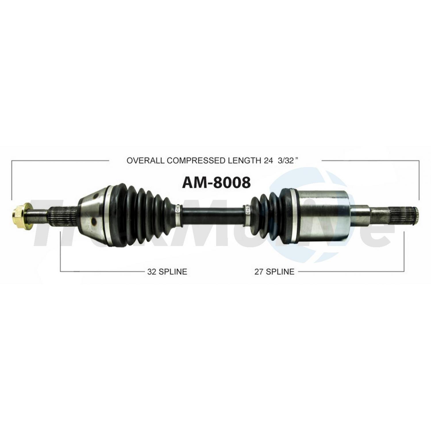 TrakMotive AM8008 - CV Axle Shaft TrakMotive AM8008 CV Axle Shaft product image 1 of 3
