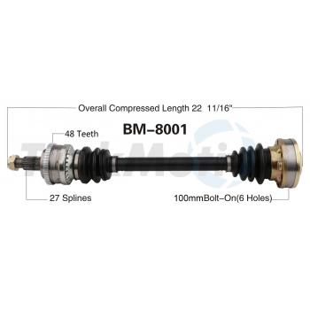 TrakMotive BM8001 CV Axle Shaft product image 1 of 3