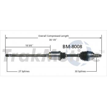 TrakMotive BM8008 CV Axle Shaft product image 1 of 3