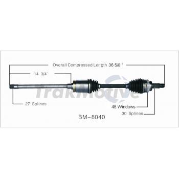 TrakMotive BM8040 - CV Axle Shaft TrakMotive BM8040 CV Axle Shaft product image 1 of 3
