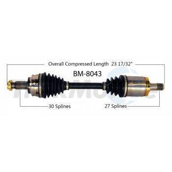 TrakMotive BM8043 CV Axle Shaft product image 1 of 3