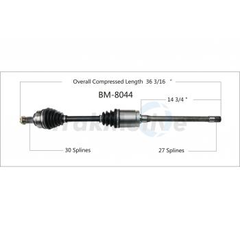 TrakMotive BM8044 CV Axle Shaft product image 1 of 3
