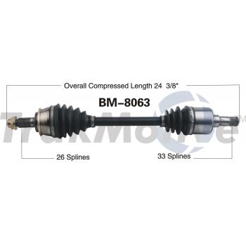 TrakMotive BM8063 CV Axle Shaft product image 1 of 3