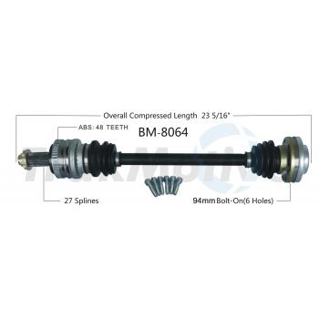 TrakMotive BM8064 CV Axle Shaft product image 1 of 3