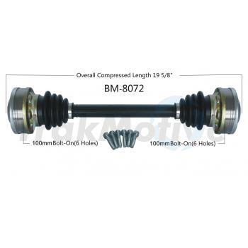 TrakMotive BM8072 CV Axle Shaft product image 1 of 3