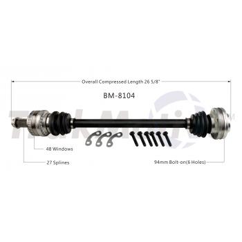 TrakMotive BM8104 CV Axle Shaft product image 1 of 3