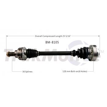 TrakMotive BM8105 CV Axle Shaft product image 1 of 3