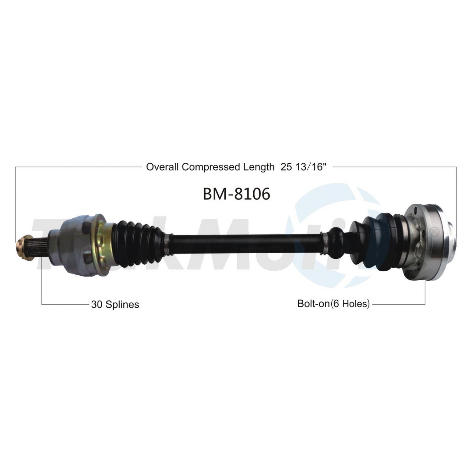 TrakMotive BM8106 - CV Axle Shaft TrakMotive BM8106 CV Axle Shaft product image 1 of 3