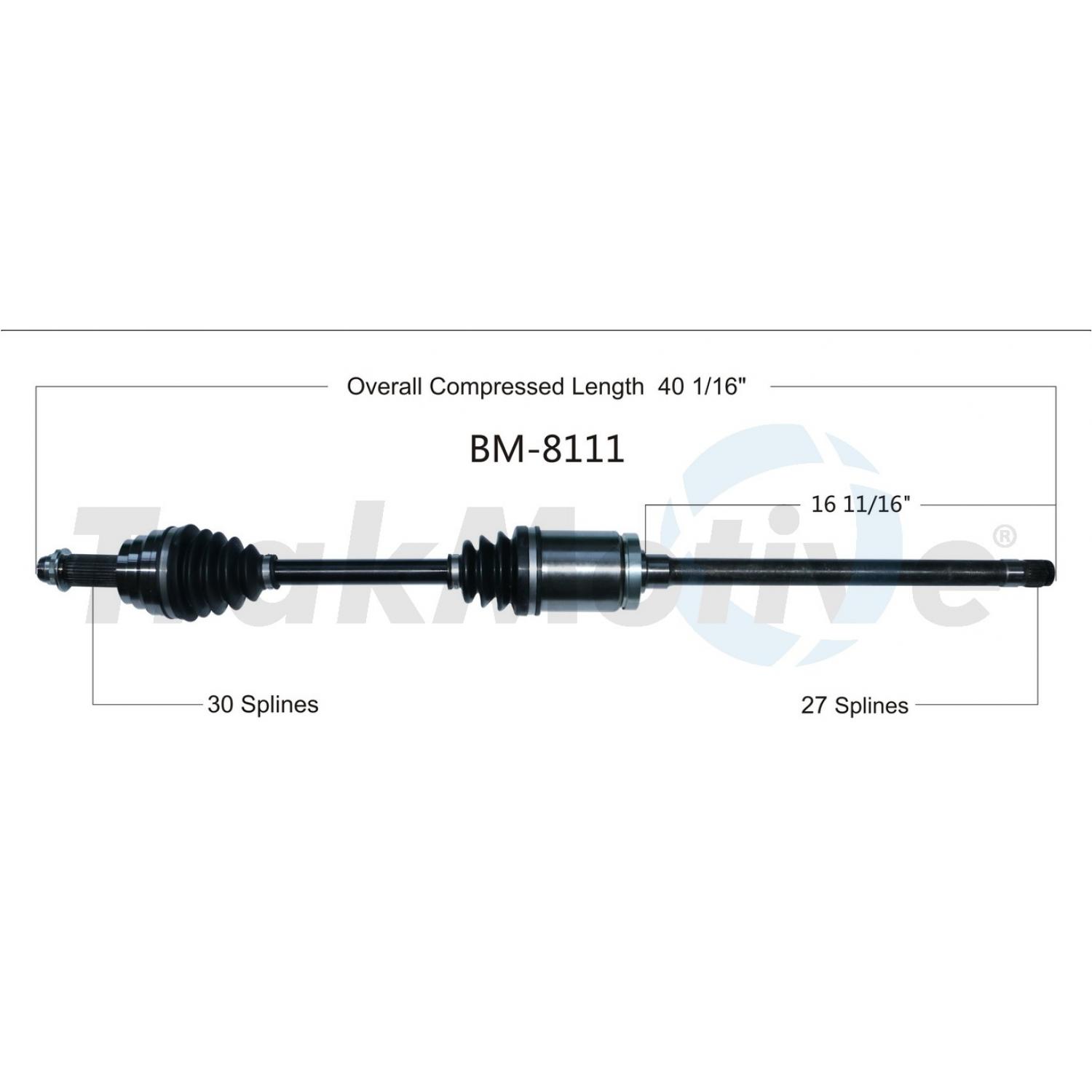 TrakMotive BM8111 - CV Axle Shaft TrakMotive BM8111 CV Axle Shaft product image 1 of 3