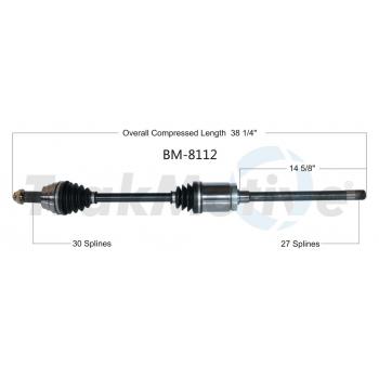 TrakMotive BM8112 CV Axle Shaft product image 1 of 3