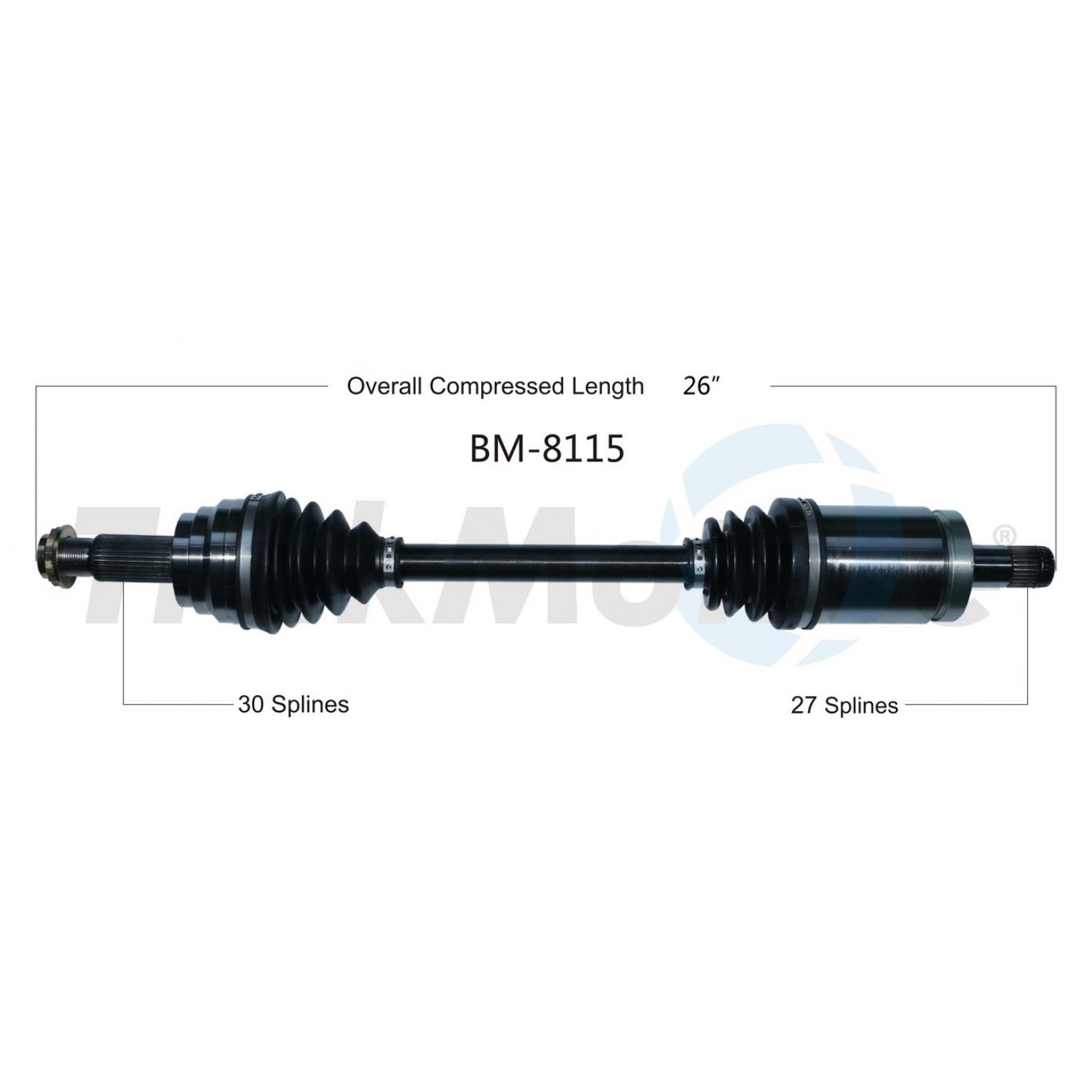 TrakMotive BM8115 - CV Axle Shaft TrakMotive BM8115 CV Axle Shaft product image 1 of 3
