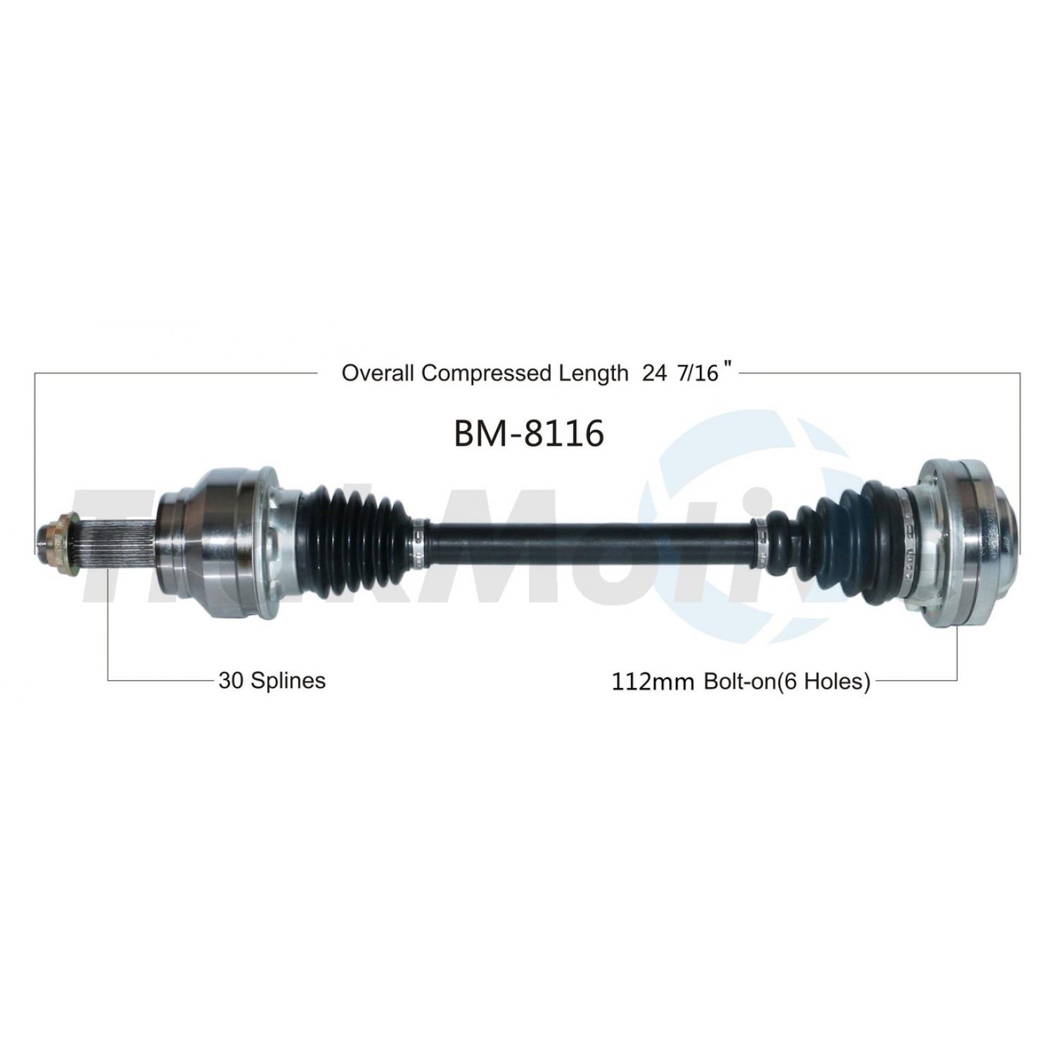 TrakMotive BM8116 CV Axle Shaft product image 1 of 3