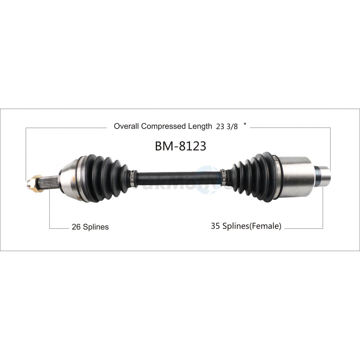 TrakMotive BM8123 - CV Axle Shaft TrakMotive BM8123 CV Axle Shaft product image 1 of 3
