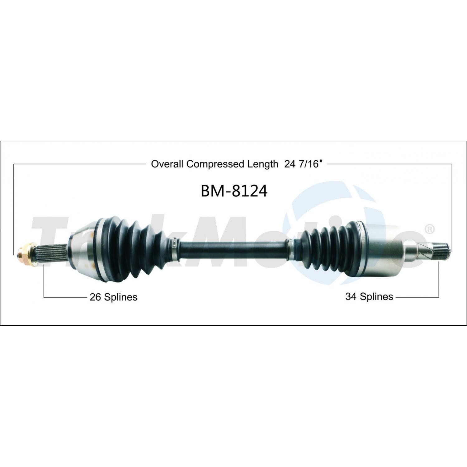 TrakMotive BM8124 - CV Axle Shaft TrakMotive BM8124 CV Axle Shaft product image 1 of 3