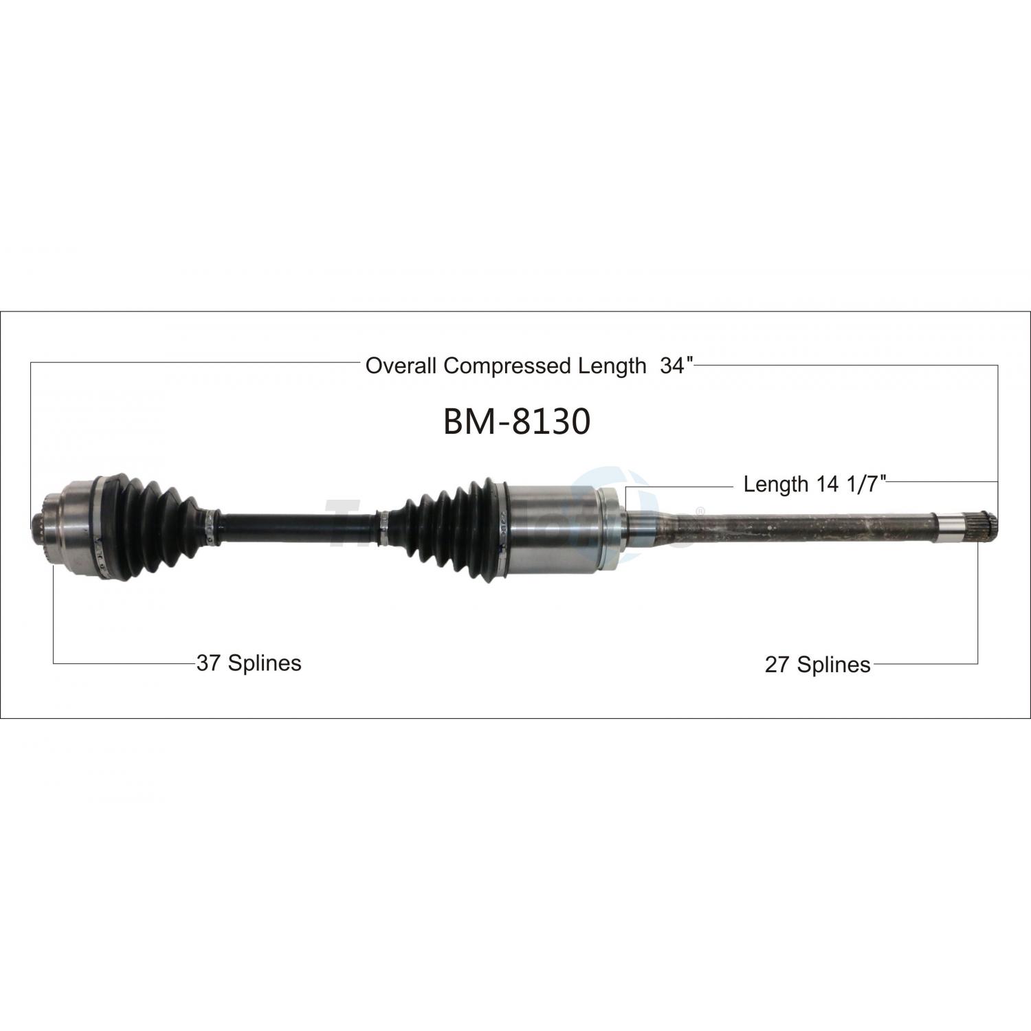 TrakMotive BM8130 - CV Axle Shaft TrakMotive BM8130 CV Axle Shaft product image 1 of 3